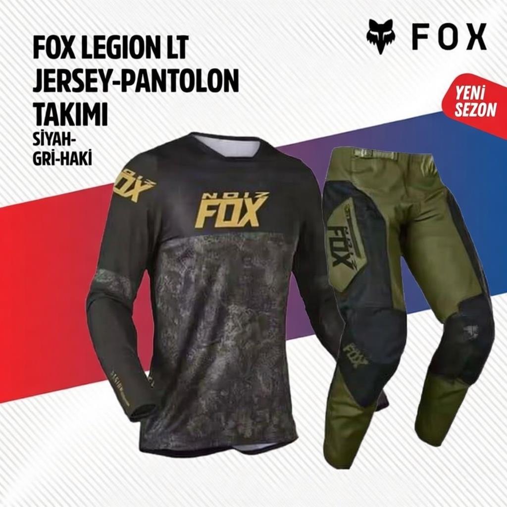 Fox Siyah Yeşil Jersey Pantolon Takımı