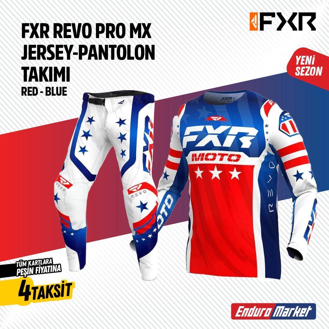 FXR MAVİ KIRMIZI JERSEY PANTLON TAKIMI