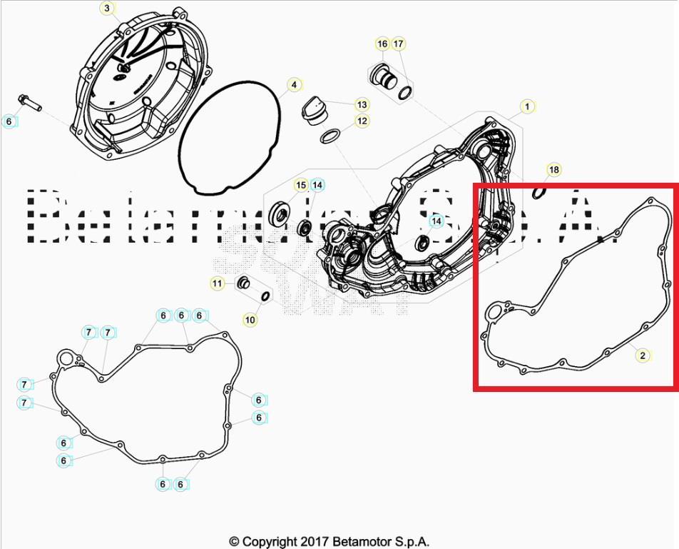 GASKET CLUTCH COVER BETA ORJ YP B2