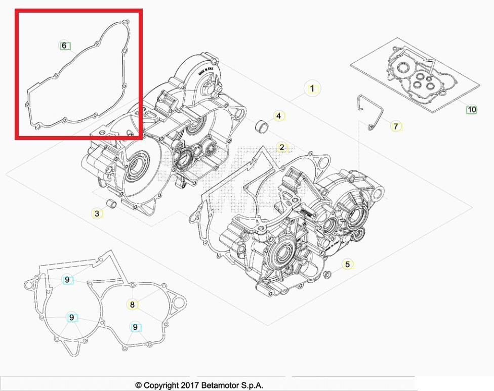 GASKET CLUTCH COVER INNER BETA ORJ YP