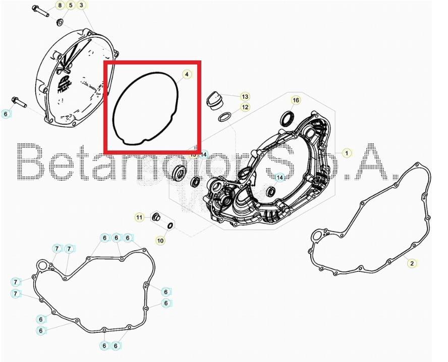GASKET CLUTCH COVER OUTER BETA ORJ YP B4