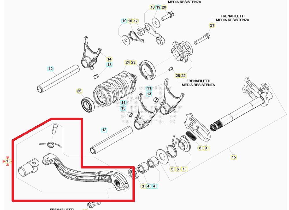 GEAR CHANGE LEVER CPL BETA ORJ YP B1
