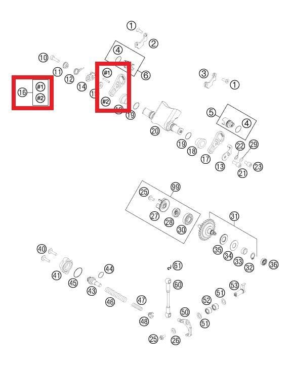 GEAR SEGMENT RIGHT KTM ORJ YP A2