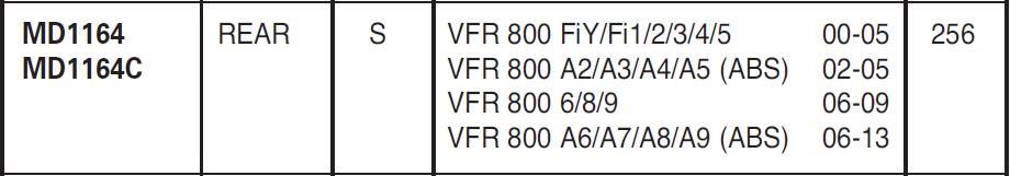 Honda VFR 800 2000-2013 EBC Arka Disk