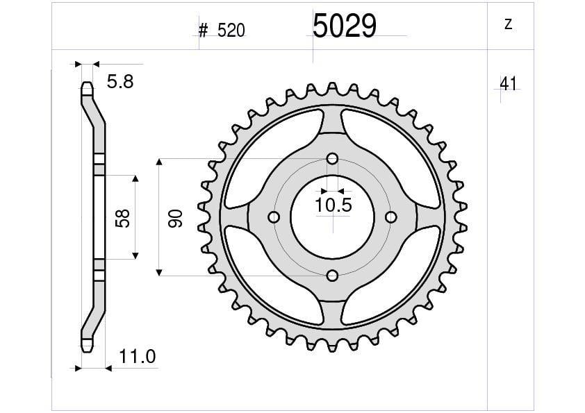 HONDA 200 OGNIBENE ARKA DİŞLİ 41T