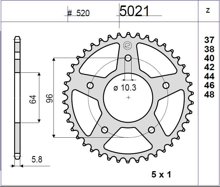 HONDA 250 CBF OGNIBENE ARKA DİŞLİ 37T