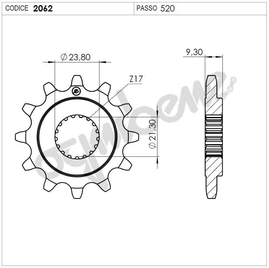 HONDA 250 OGNIBENE ÖN DİŞLİ 15T