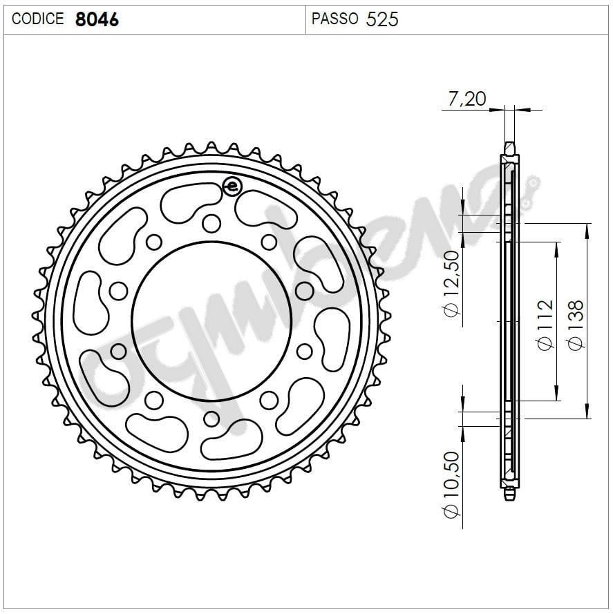 HONDA 600-900 97 OGNIBENE ARKA DİŞLİ 42T