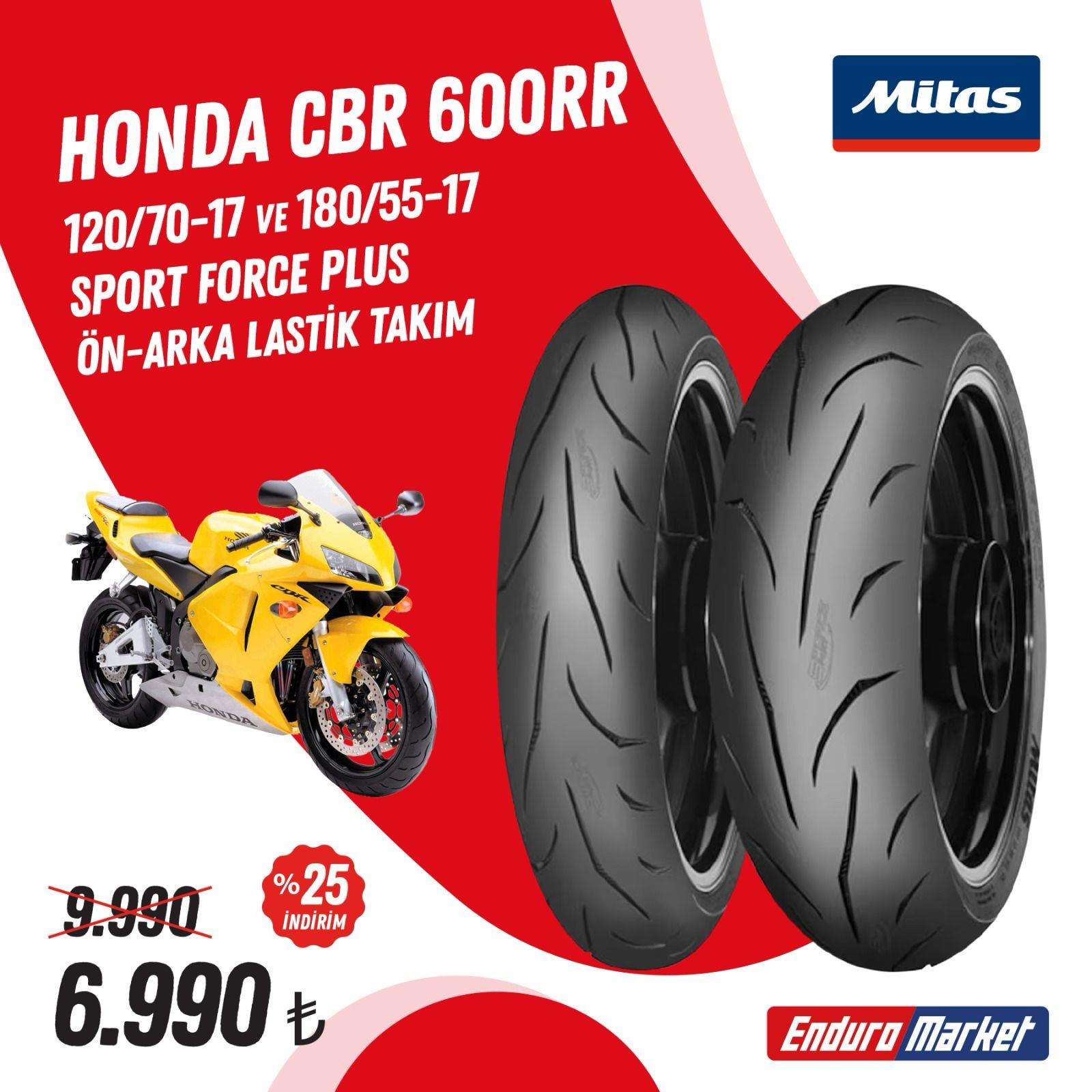 Honda Cbr 600 Rr Mitas Sport Force + Lastik Takımı