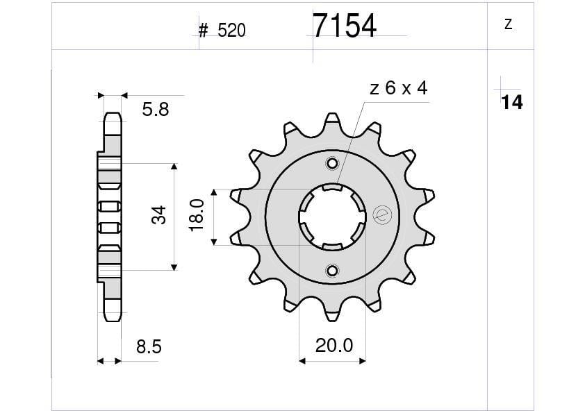 HONDA CMX 250 OGNIBENE ÖN DİŞLİ 13T