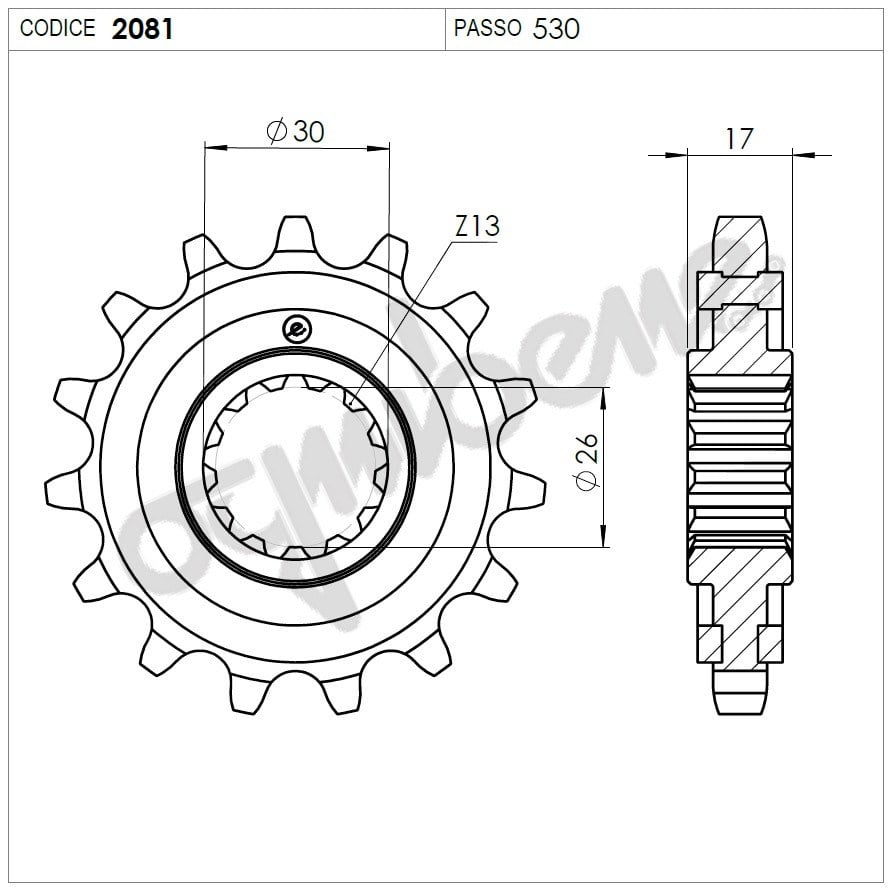 Honda Ognıbene Ön Dişli 16T