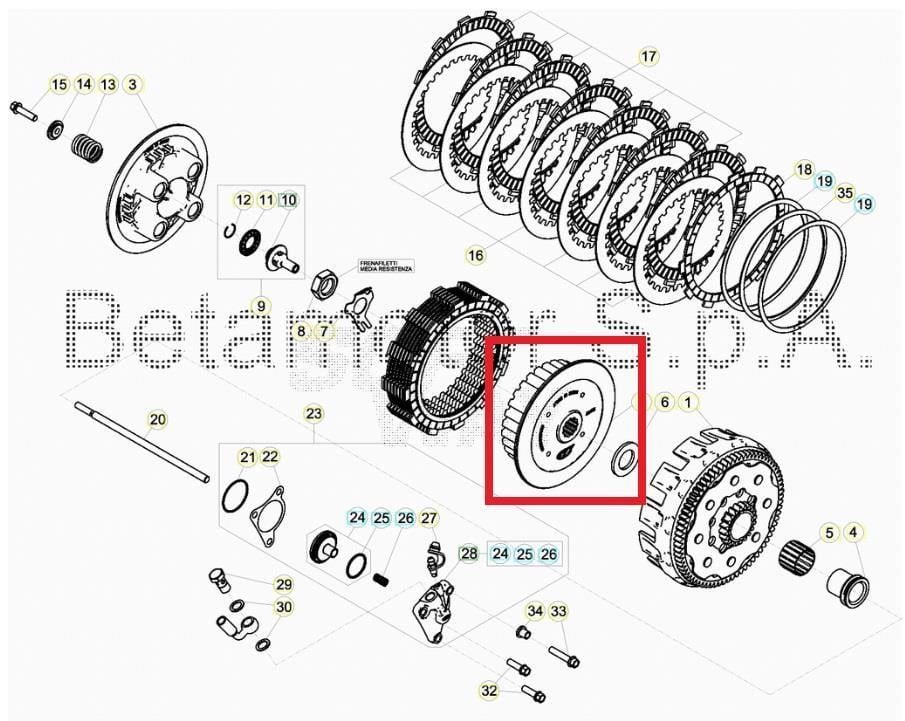INNER CLUTCH HUB BETA ORJ YP B2