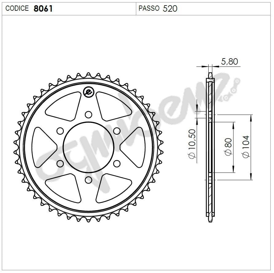 KAWASAKI OGNIBENE ARKA DİŞLİ 45T