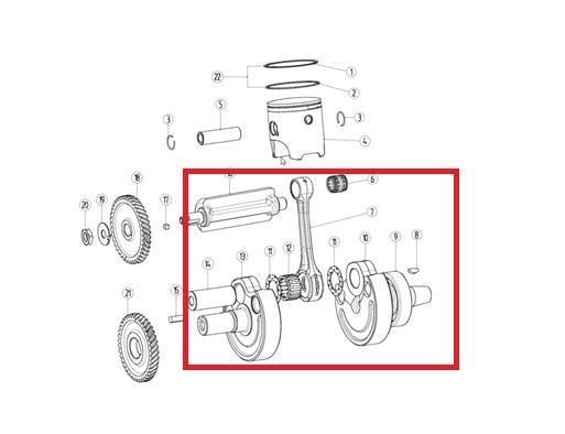 KAYO KT 250 KRANK KOMPLE