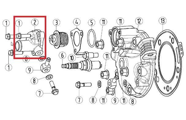 KAYO KT 250 TERMOSTAT GÖVDESİ