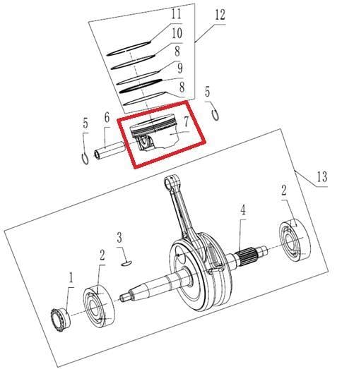 KAYO TT 190 R PİSTON