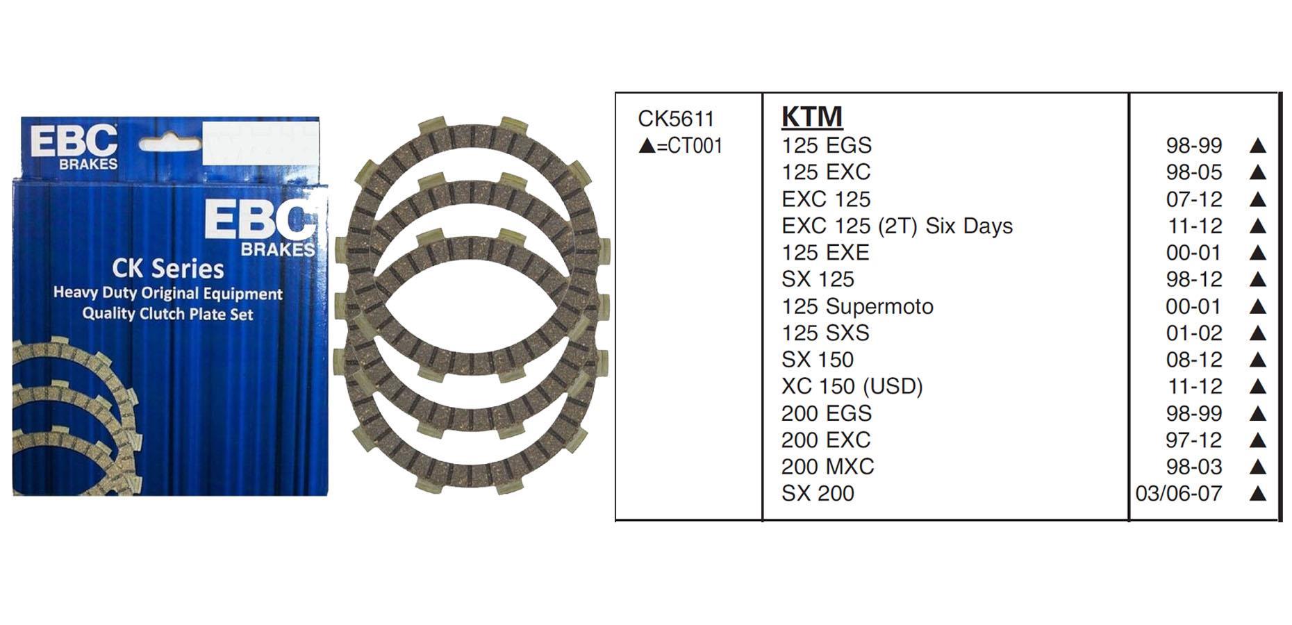 KTM EXC 125 07-15 EBC DEBRİYAJ BALATASI