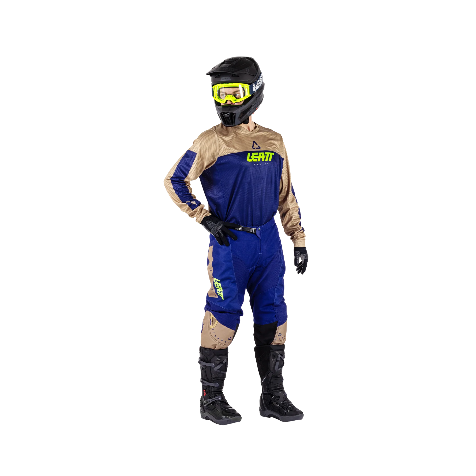 Leatt 3.5 Kahverengi Motosiklet Jersey Pantolon Takımı