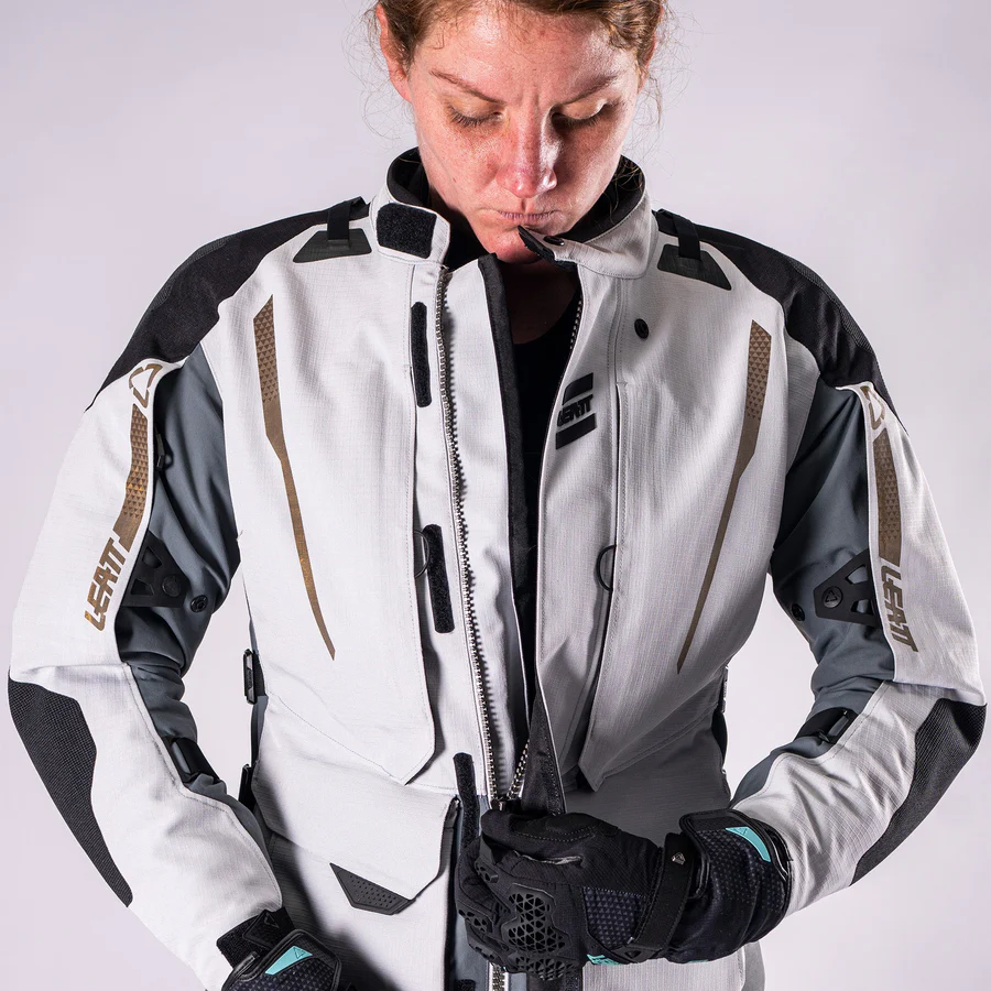  Leatt Adv Dri-Tour 5.5 Kadın Gri Motosiklet Montu ve Pantolonu