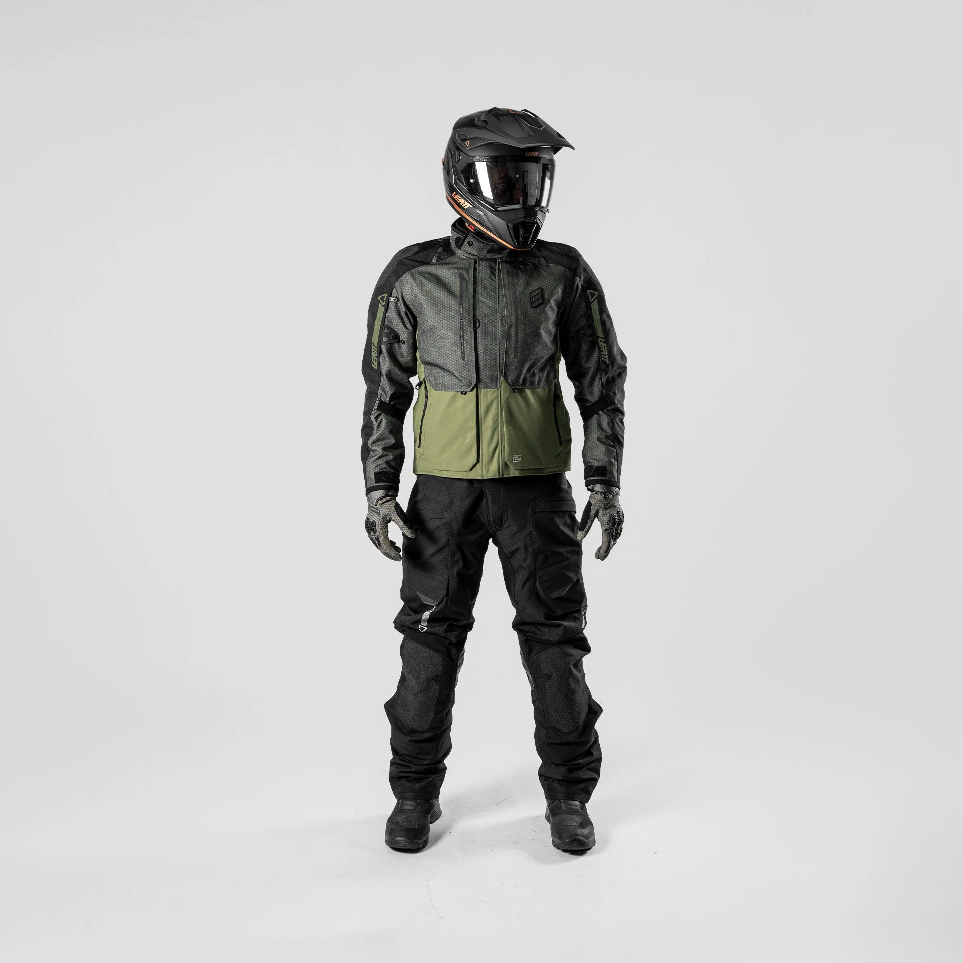 Leatt ADV Dri-Tour 5.5 Kısa Yeşil Motosiklet Montu ve Pantolonu