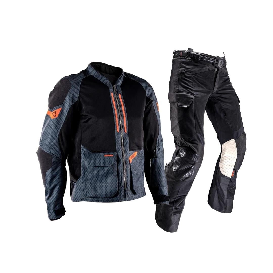 Leatt Adv Flow-Tour 4.5 Gri Motosiklet Montu ve Pantolonu