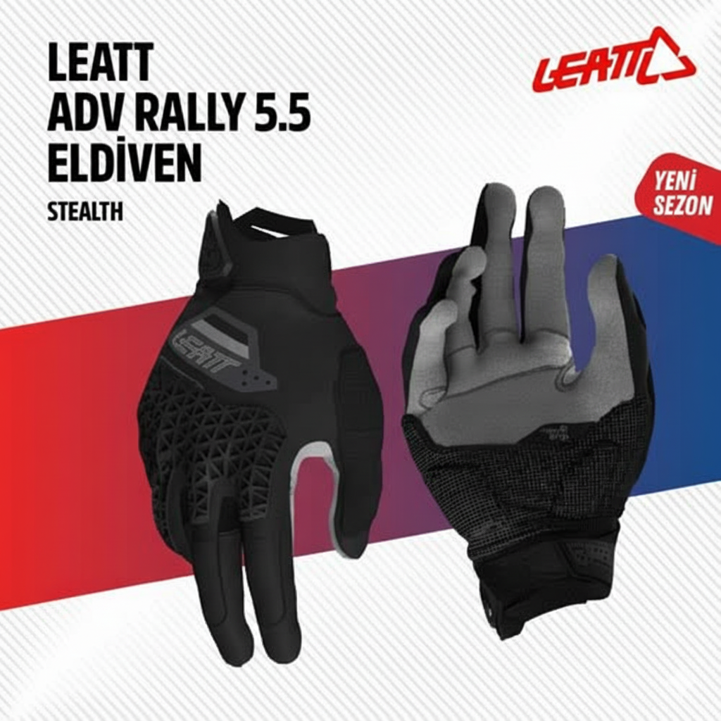 Leatt Adv Rally 5.5 Siyah Motosiklet Eldiveni