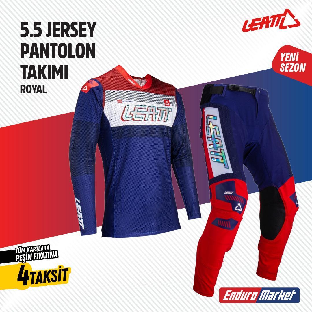 LEATT LACİVERT KIRMIZI JERSEY PANTLON TAKIMI
