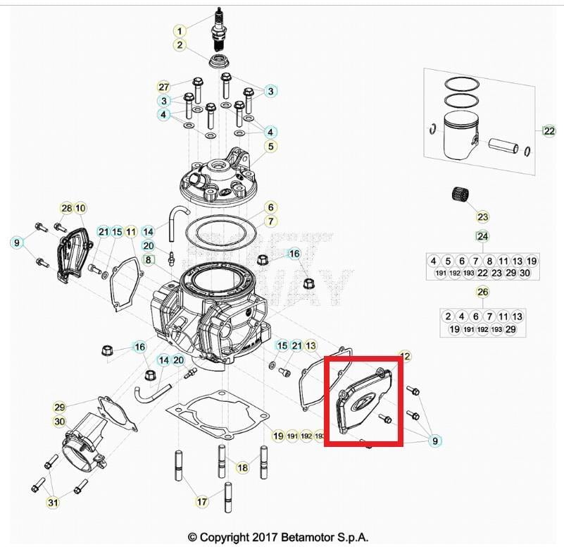 LEFT VALVE HEAD COVER BETA ORJ YP B5