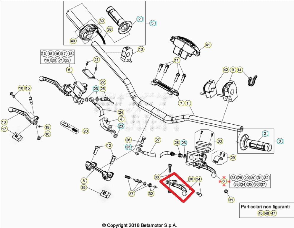 LEVER, CLUTCH CONTROL LEVER BETA ORJ YP B1