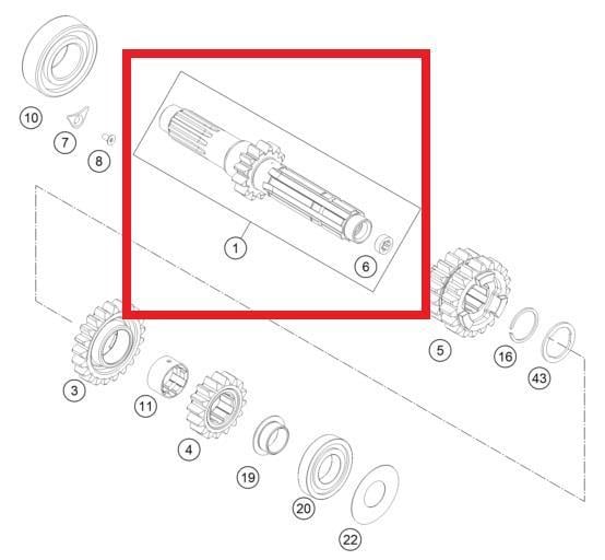 MAIN SHAFT KTM ORJ YP