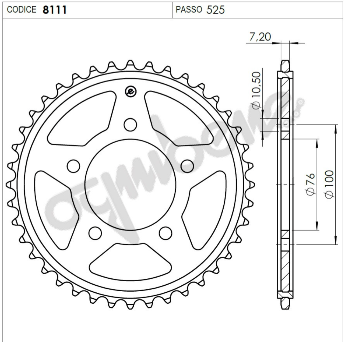 OGNIBENE ARKA DİŞLİ 42T