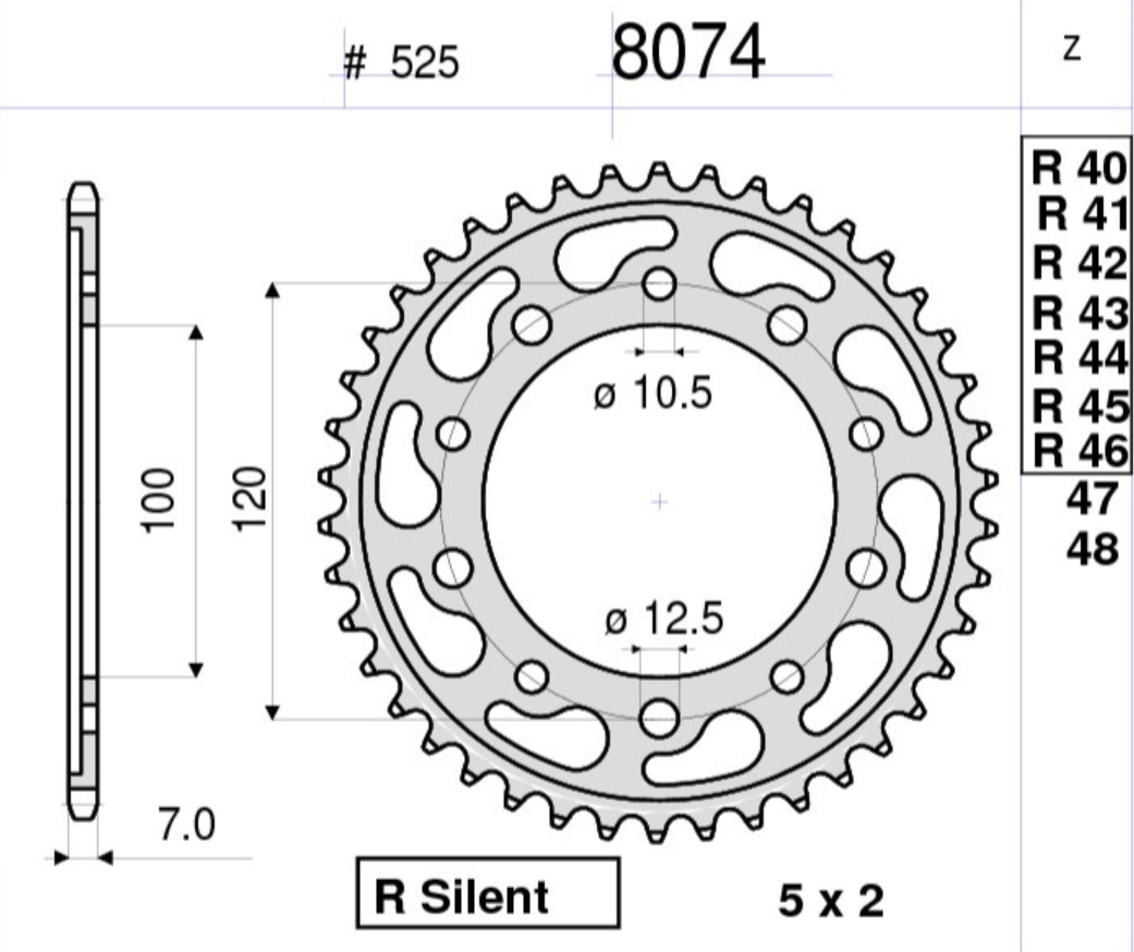 OGNIBENE ARKA DİŞLİ 42T