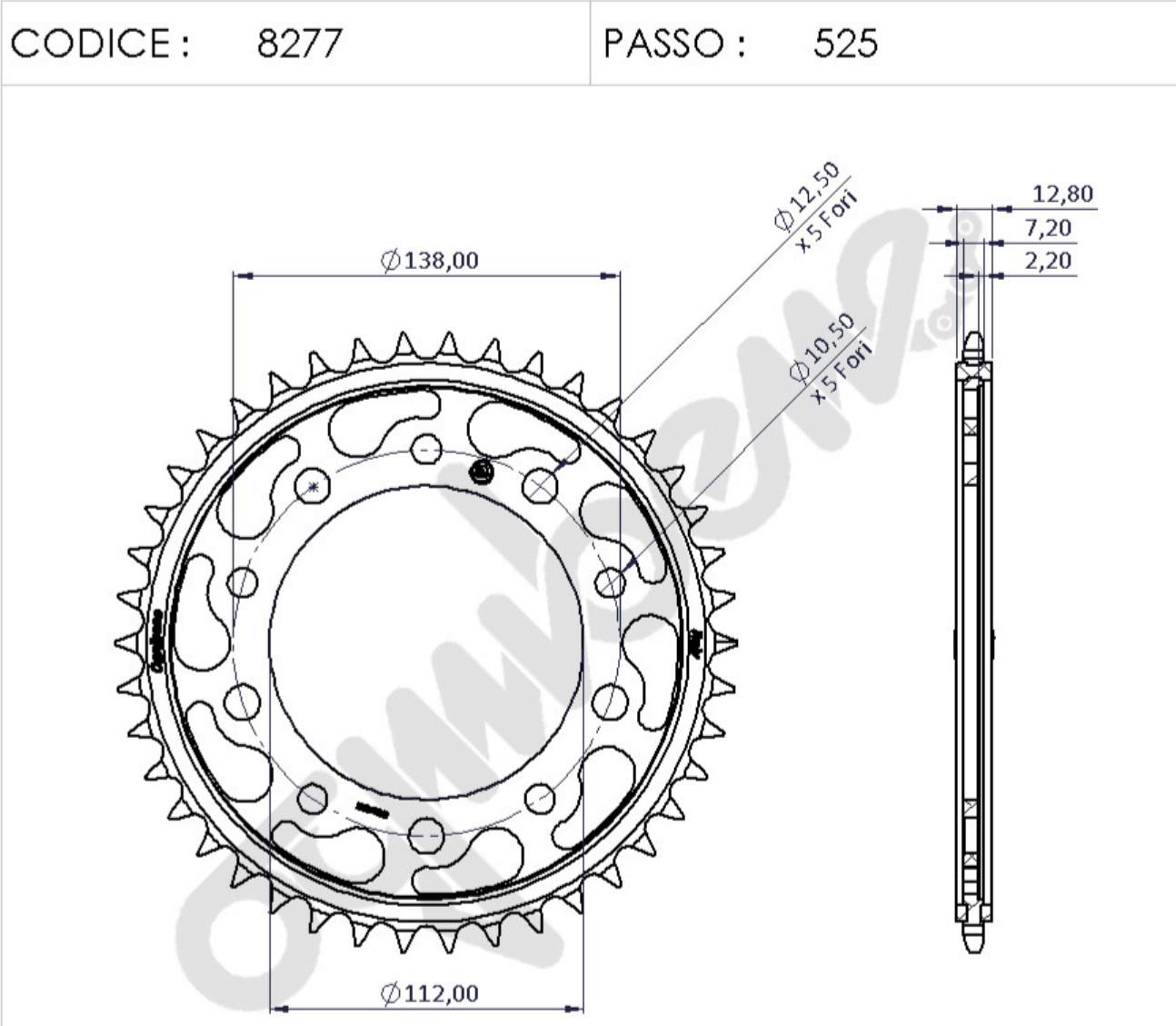OGNIBENE ARKA DİŞLİ 45T