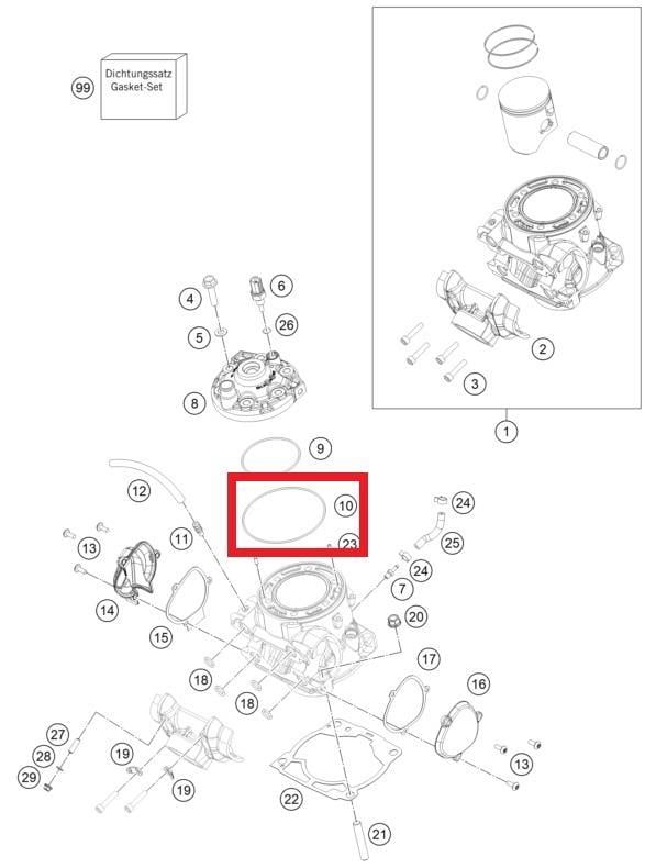 OI-RING 105,00X02,00 V75 KTM ORJ YP A9