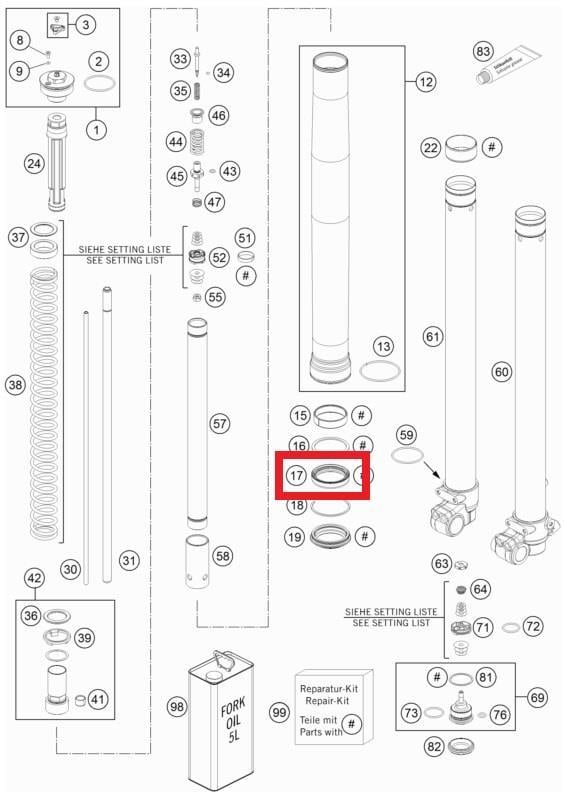 OIL SEAL RING 43X52,9X9,5 KTM ORJ YP
