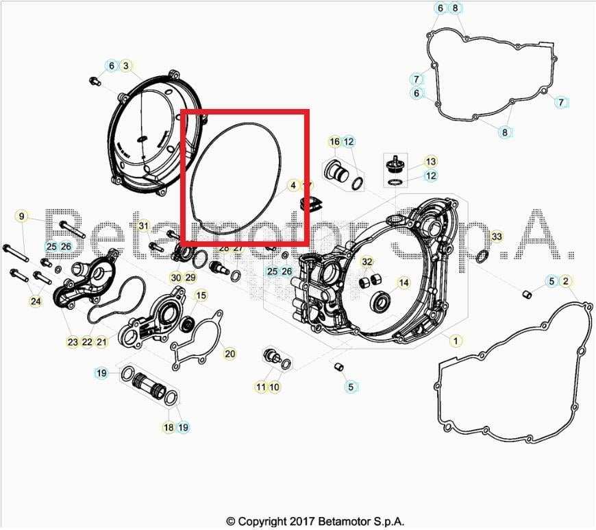 OUTER CLUTCH COVER GASKET  BETA ORJ YP B5