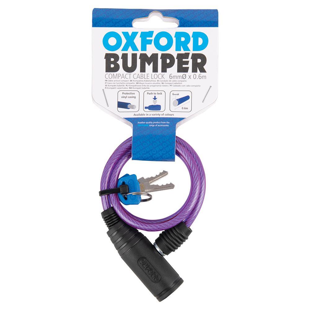 Oxford Bumper Kablo Kilit Mor 6Mm X 600Mm
