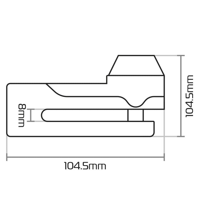 Oxford Titan 10Mm Disk Kilidi Siyah