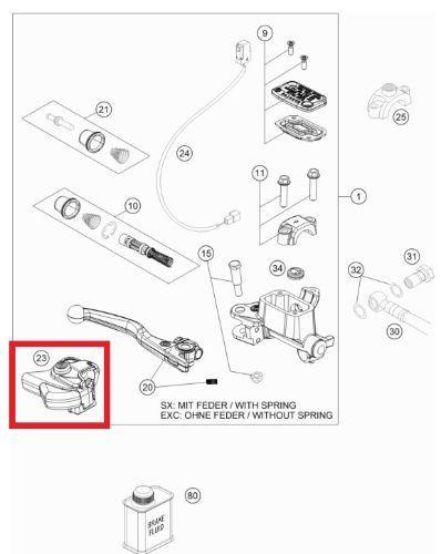 PROTECTION CAP HAND BRAKE CYL KTM ORJ YP A5