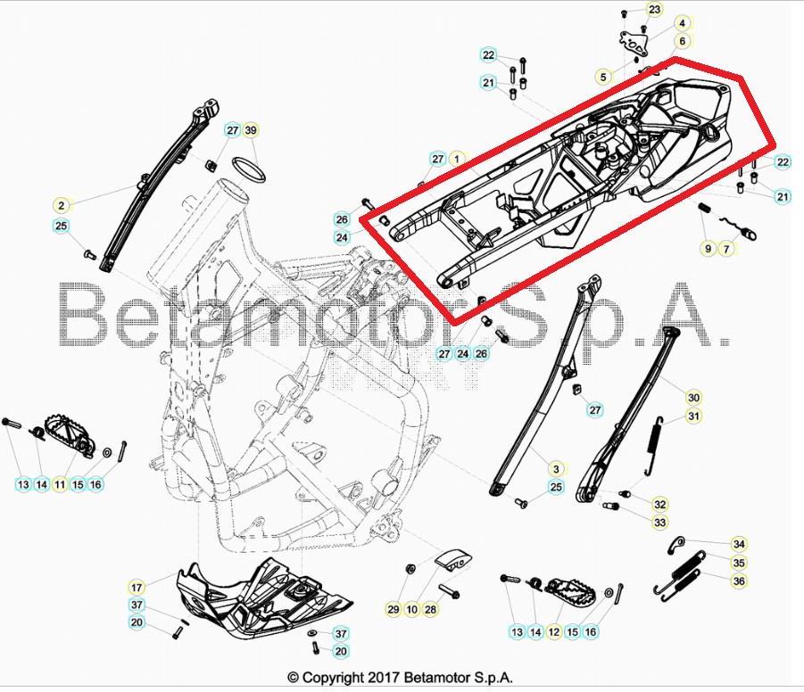 REAR FRAME WHİTE BETA ORJ YP