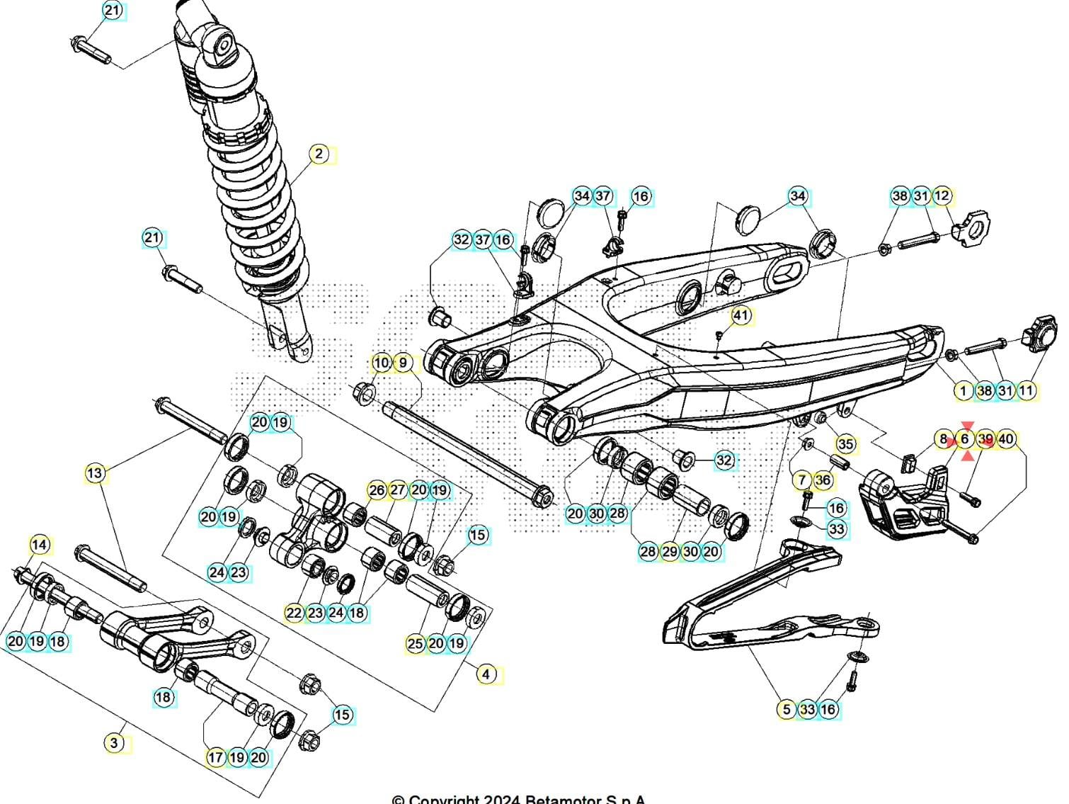 RR RACING ZİNCİR KLAVUZU KIRMIZI BETA ORJ YP B3