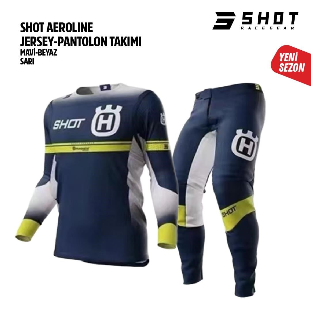 Shot Husqvarna Lacivert Sarı Jersey Pantolon Takımı