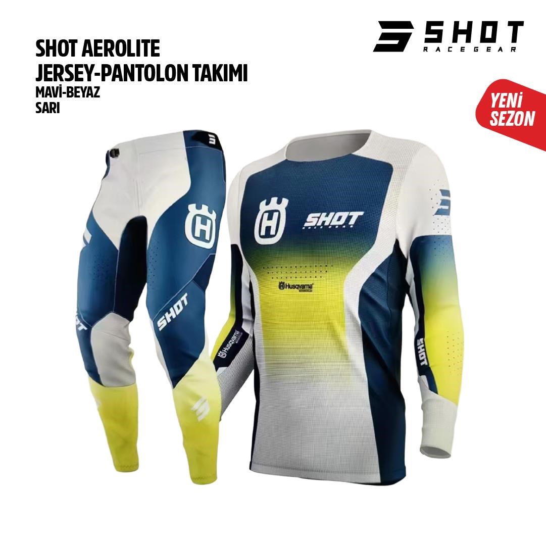 Shot Husqvarna Mavi Gri Jersey Pantolon Takımı