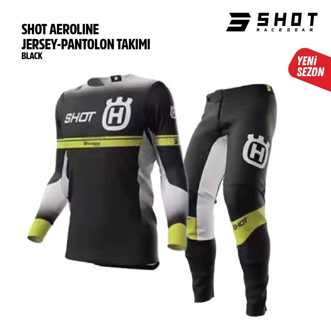 Shot Husqvarna Siyah Sarı Jersey Pantolon Takımı