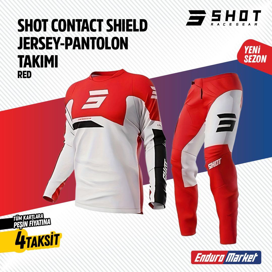 SHOT KIRMIZI BEYAZ JERSEY PANTOLON TAKIMI