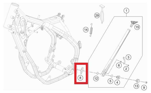 SIDE STAND STOP PLATE GASGAS ORJ YP A9