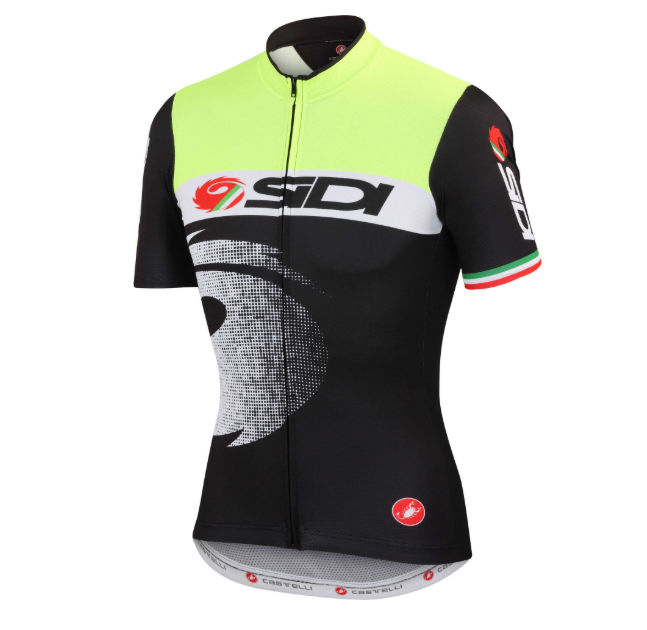 Sidi Pippo 2 Kısa Kollu Bisiklet Jersey Siyah/Sarı