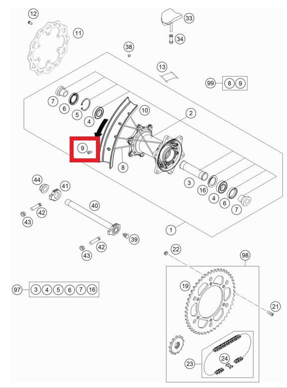 SPOKE NIPPLE M4,5 GASGAS ORJ YP A9