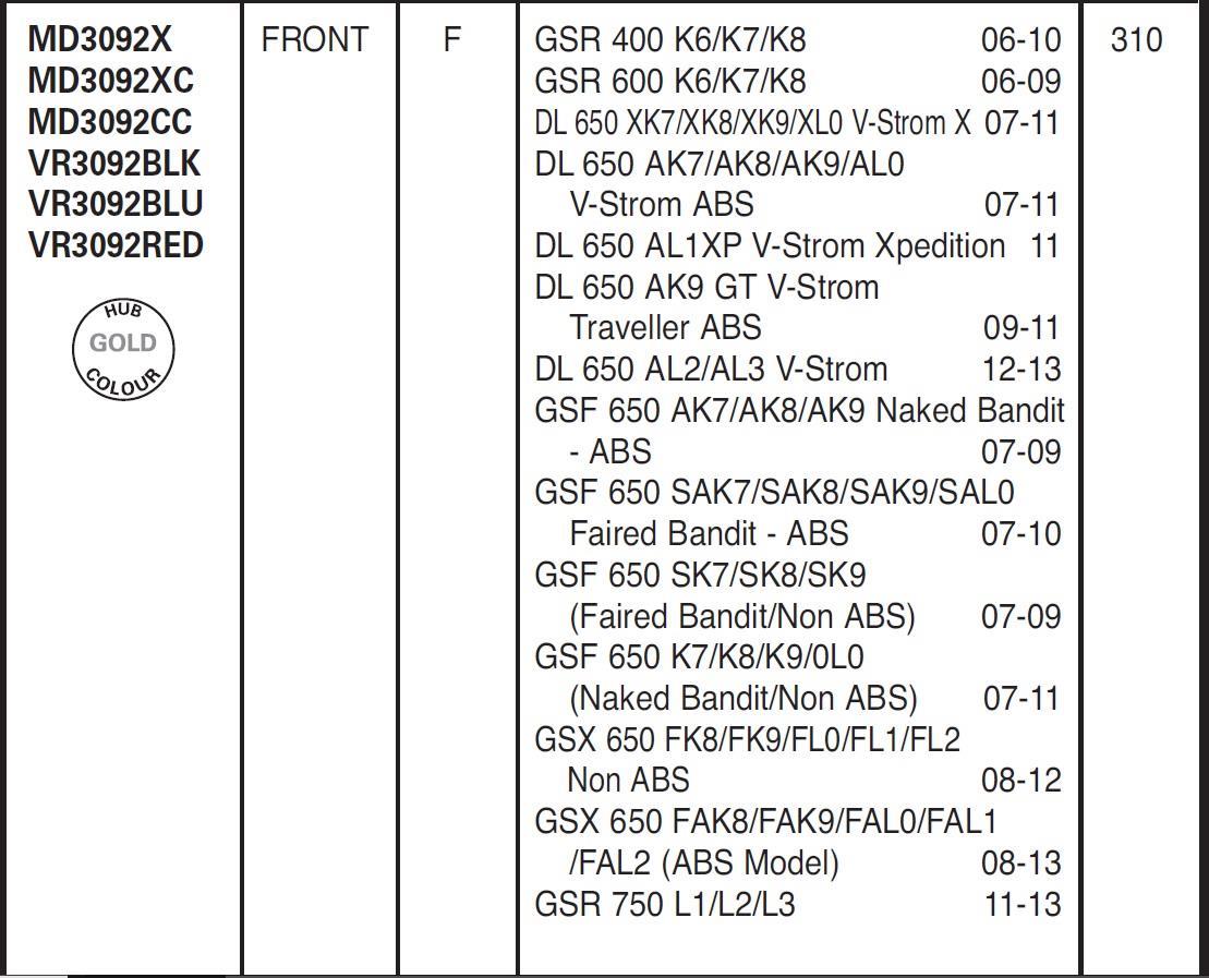 Suzuki DL 650 2007-2018 Suzuki GSF 650 2007-2014 EBC Ön Disk
