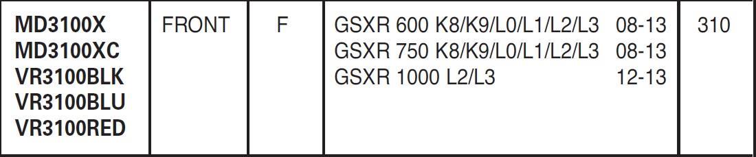 Suzuki GSX-R 600 2008-2017 Suzuki GSX-R 750 2008-2017 EBC Ön Disk